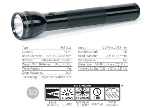 Maglite 3D Black plus LED Maglite 3D Black plus LED
