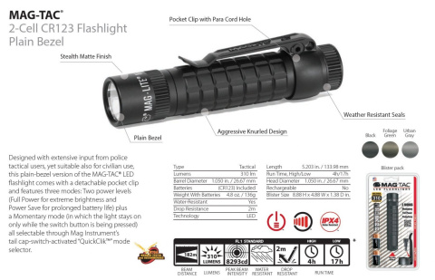 Maglite Mag-Tac LED Black Maglite Mag-Tac LED Black