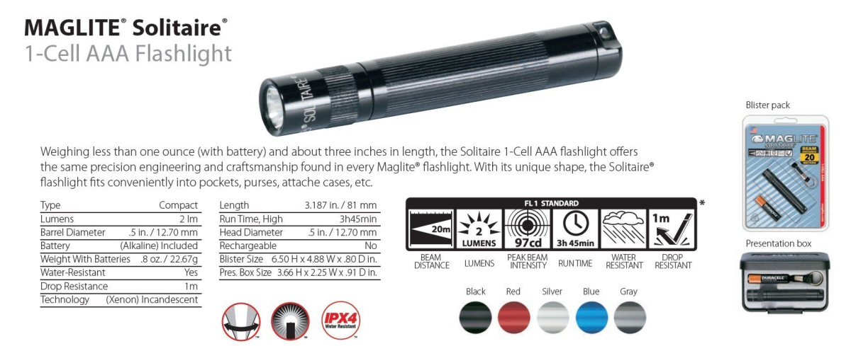 Maglite Solitaire Red