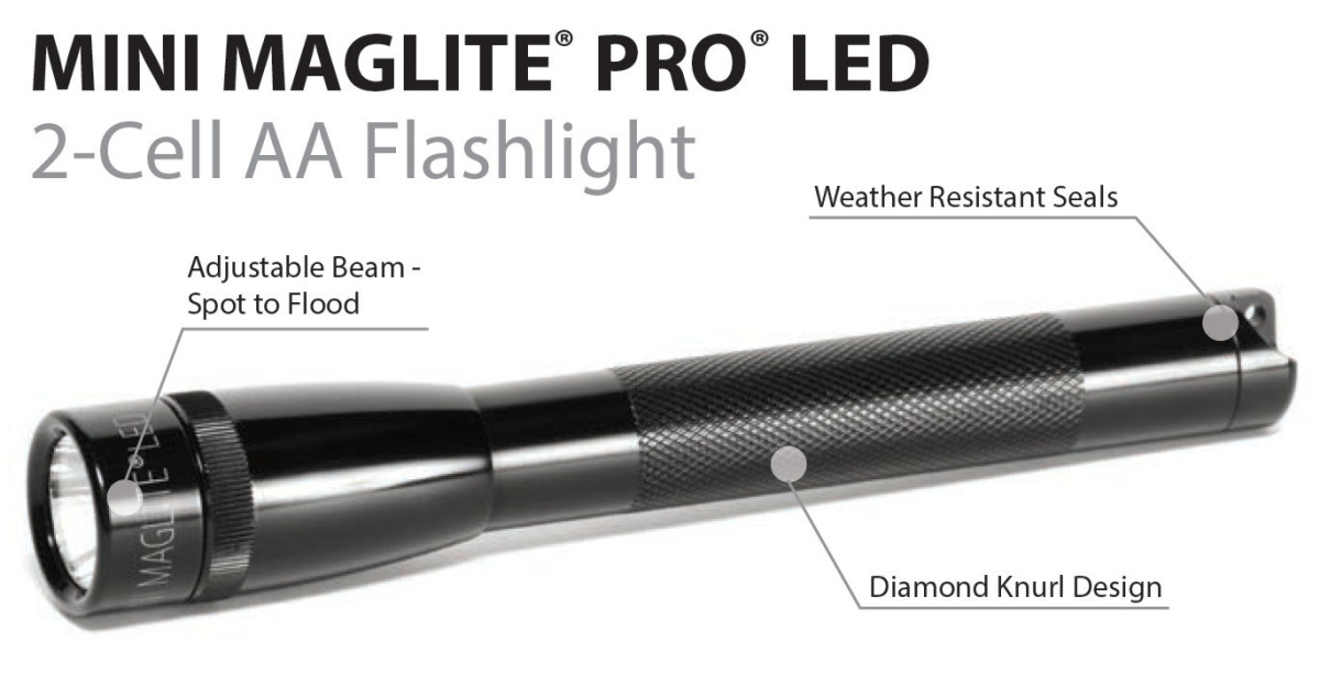 Mini Maglite AA PRO LED Black Mini Maglite AA PRO LED Black